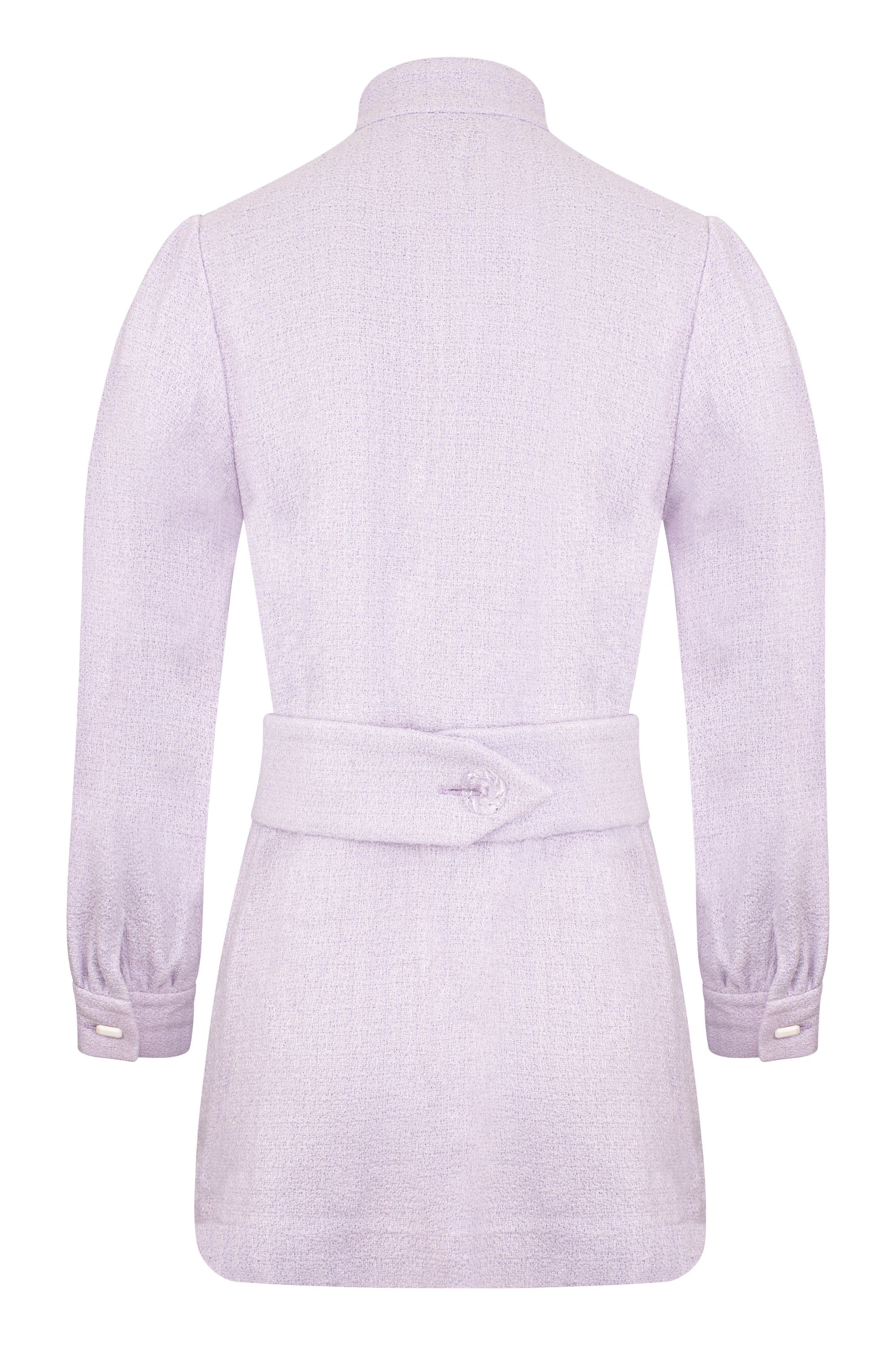 Lavender Tweed Coat Dress