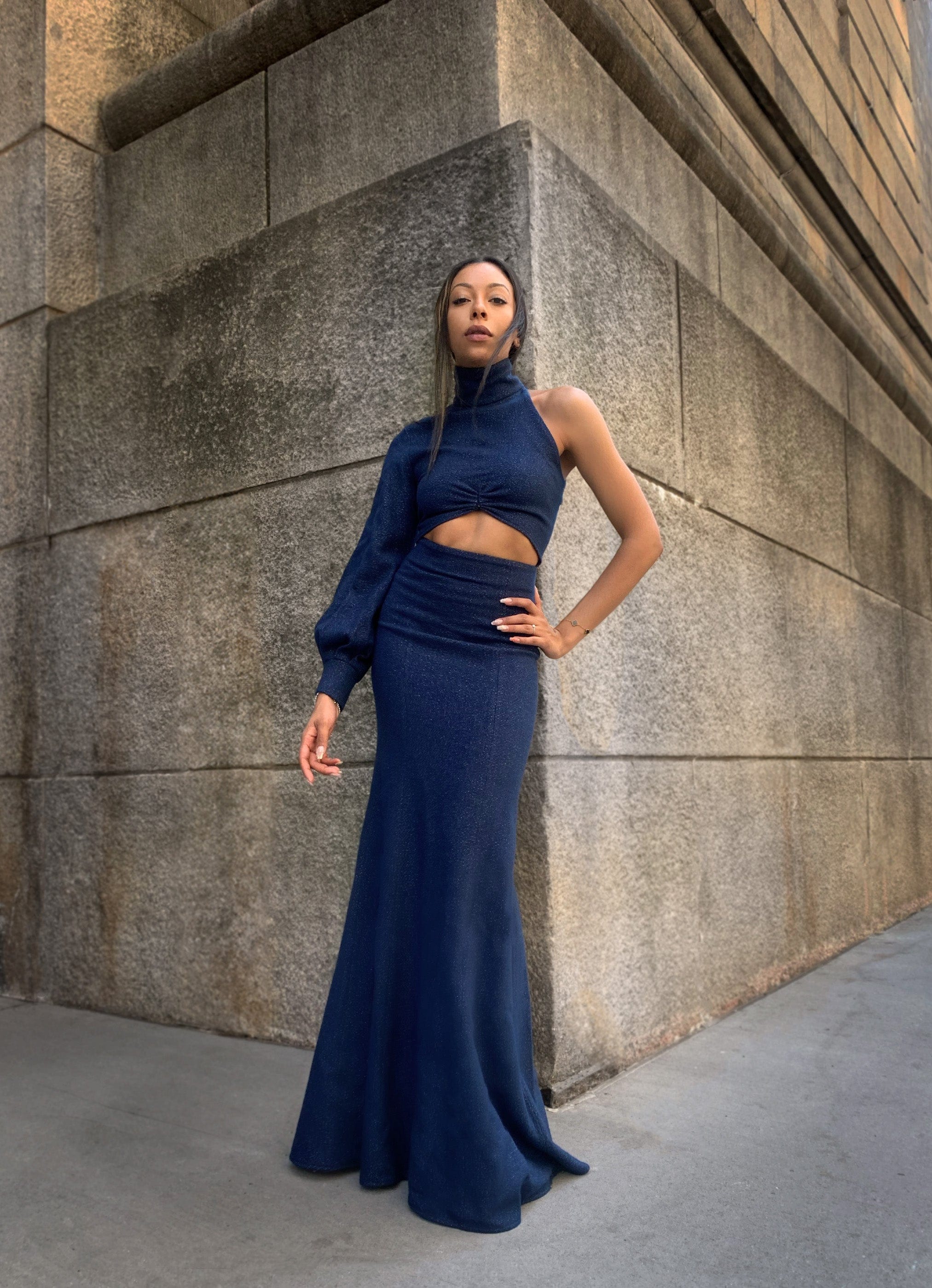 Galaxy Blue Long Dress