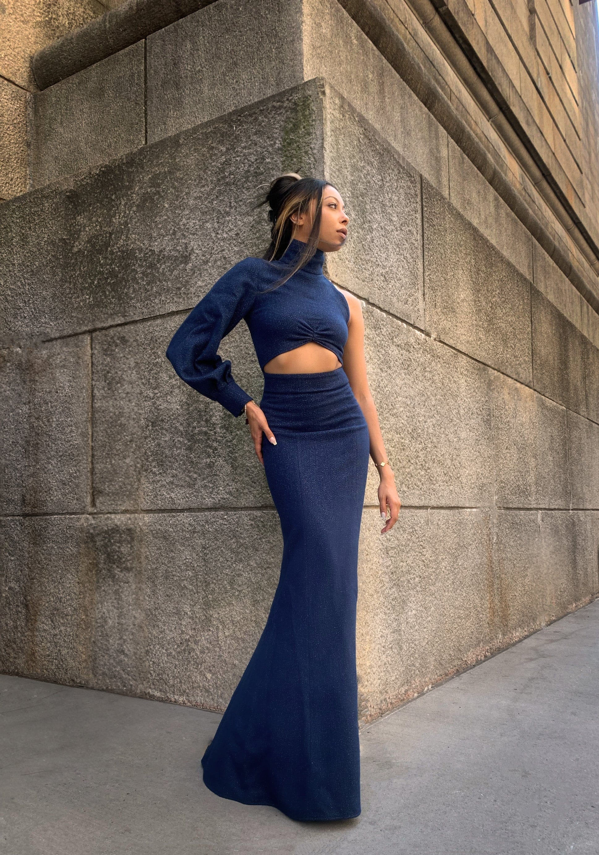 Galaxy Blue Long Dress