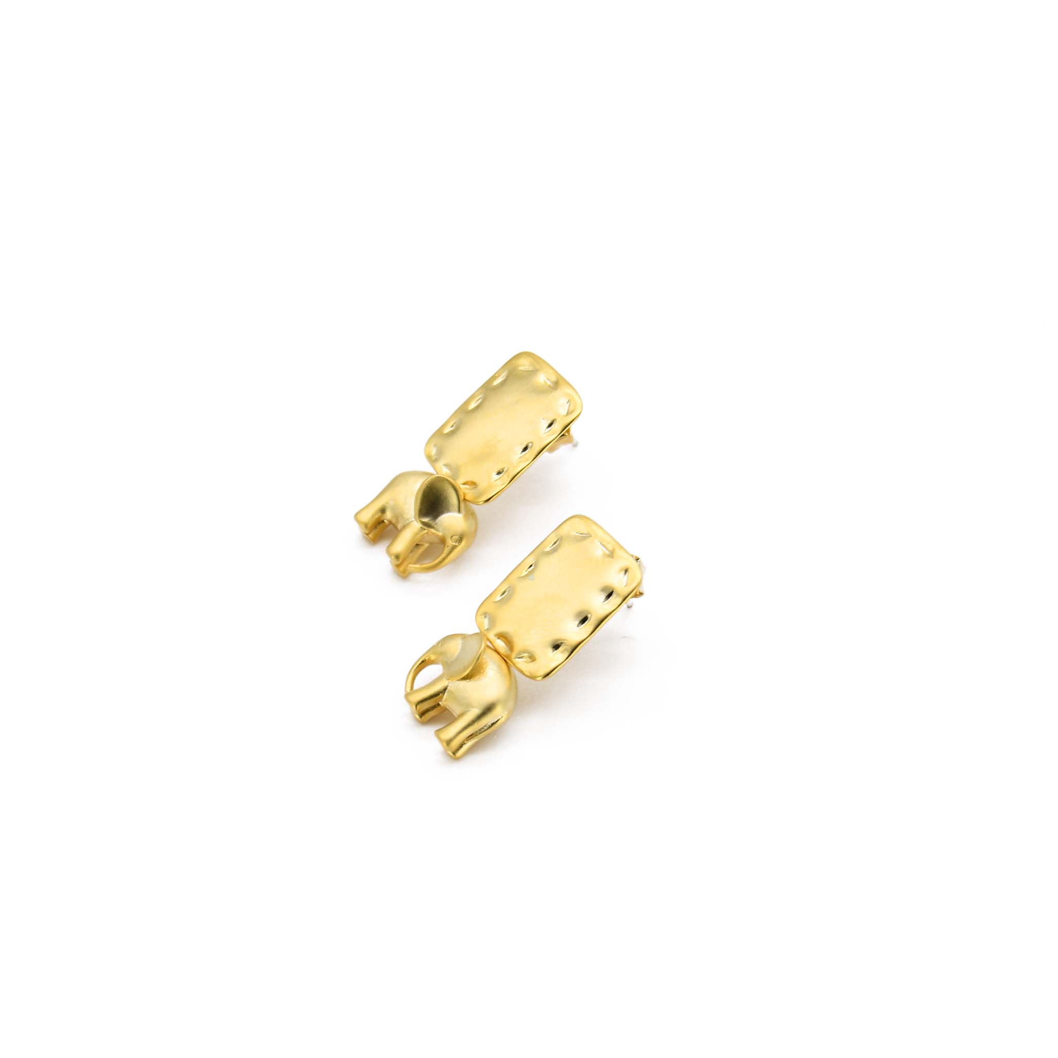 14k Gold Plated Elephant Earring