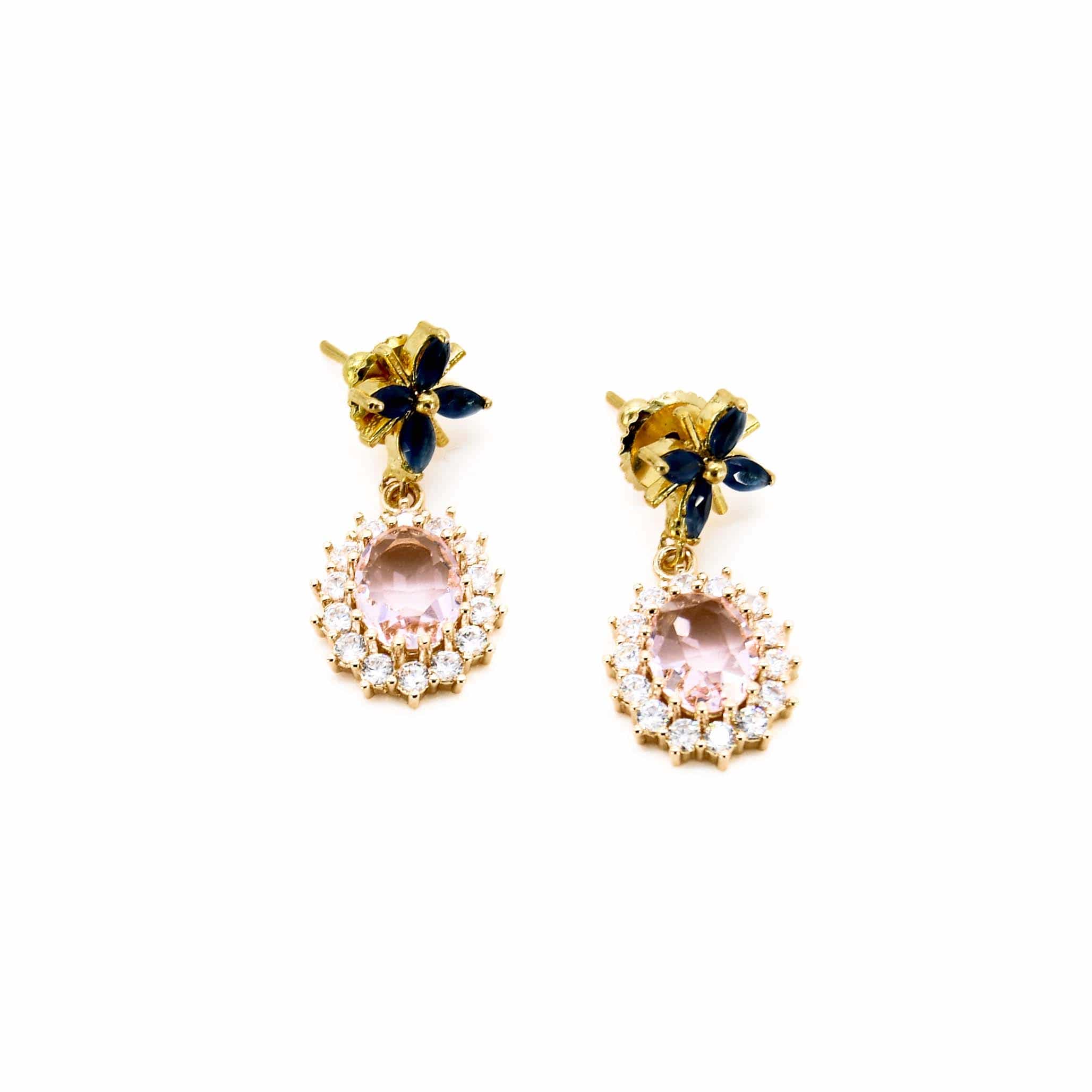 Blue Hibiscus Earring