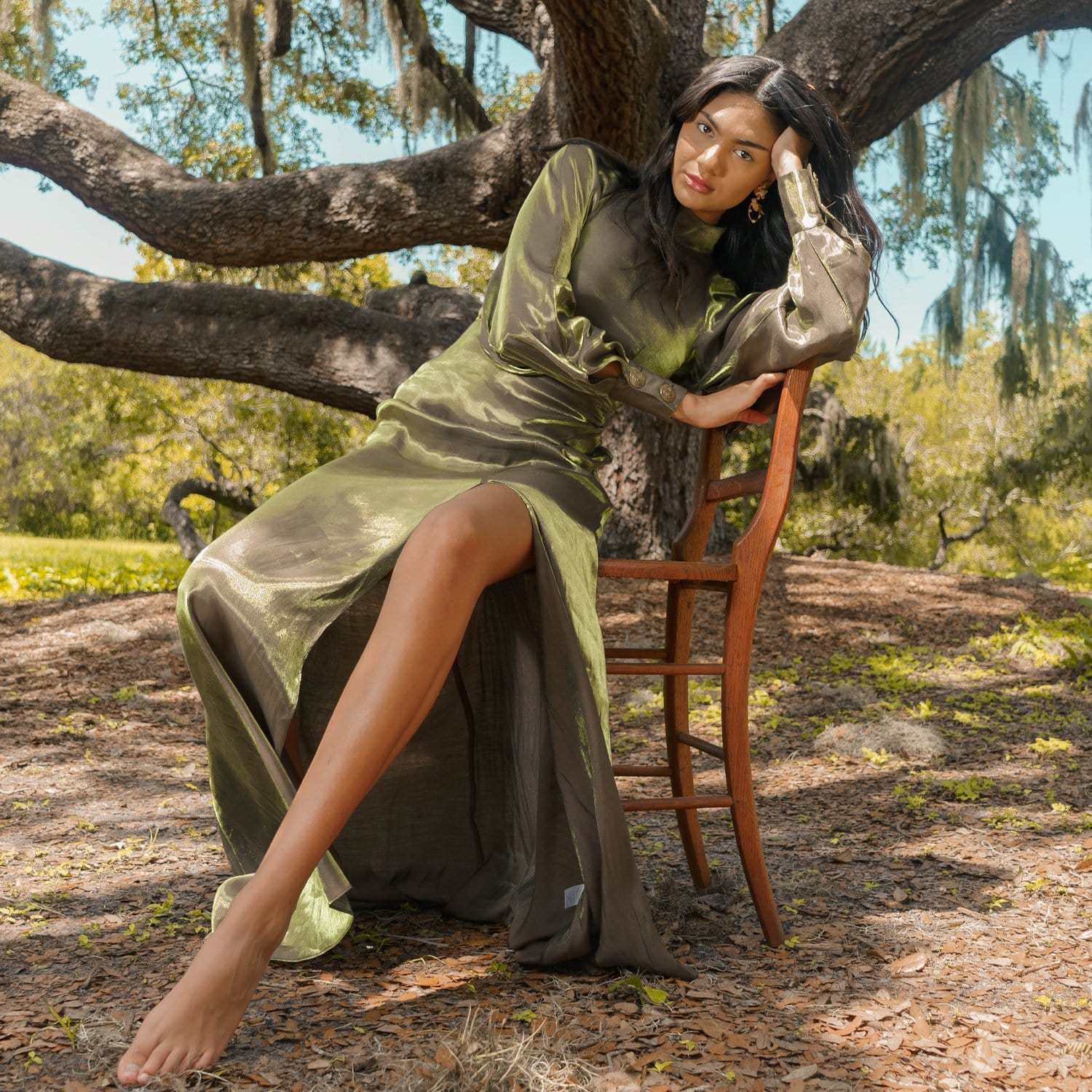 Green Gladiolus Dress