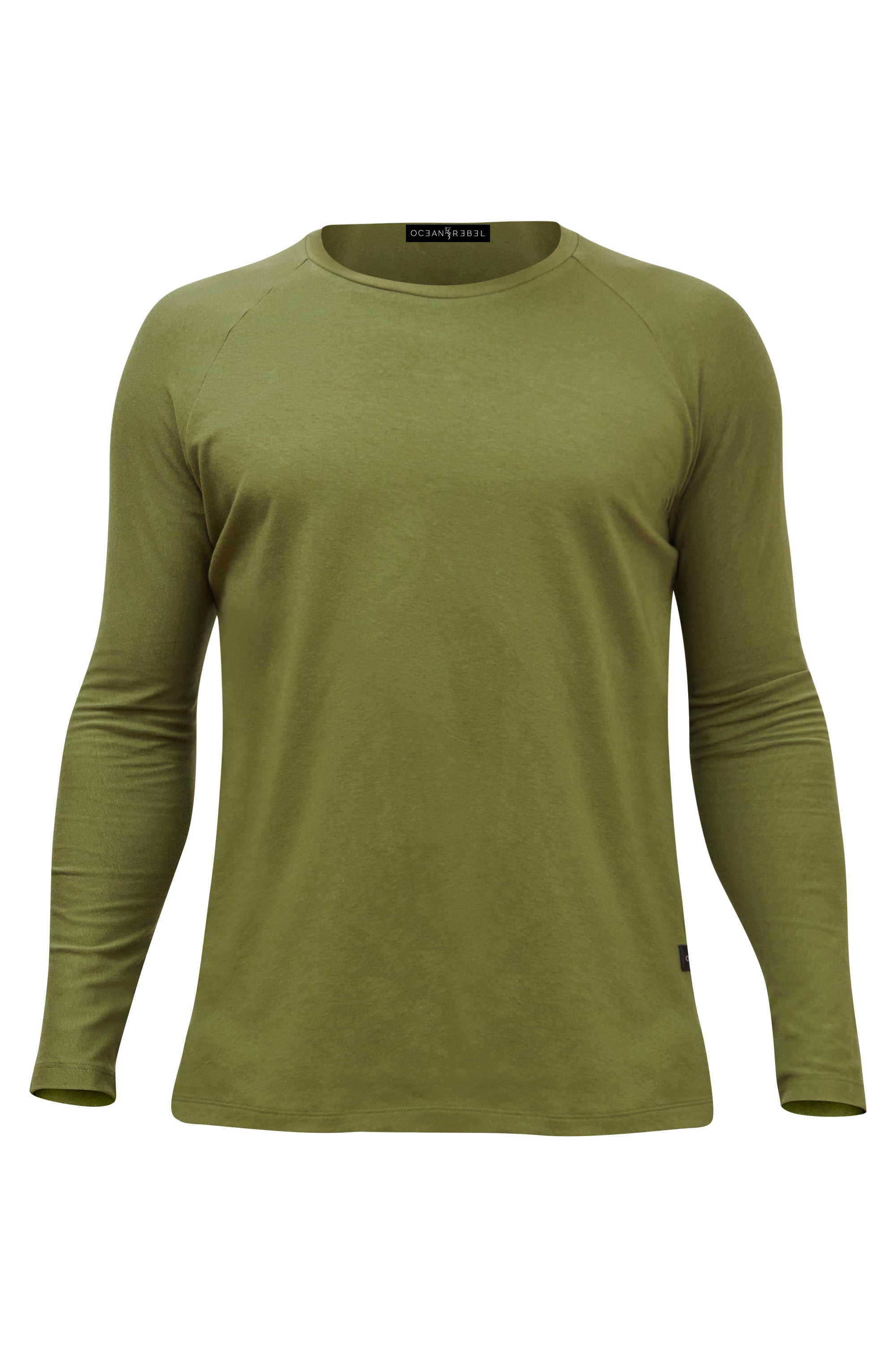 Drop Cut Hem Comfort T-Shirt - Military Green