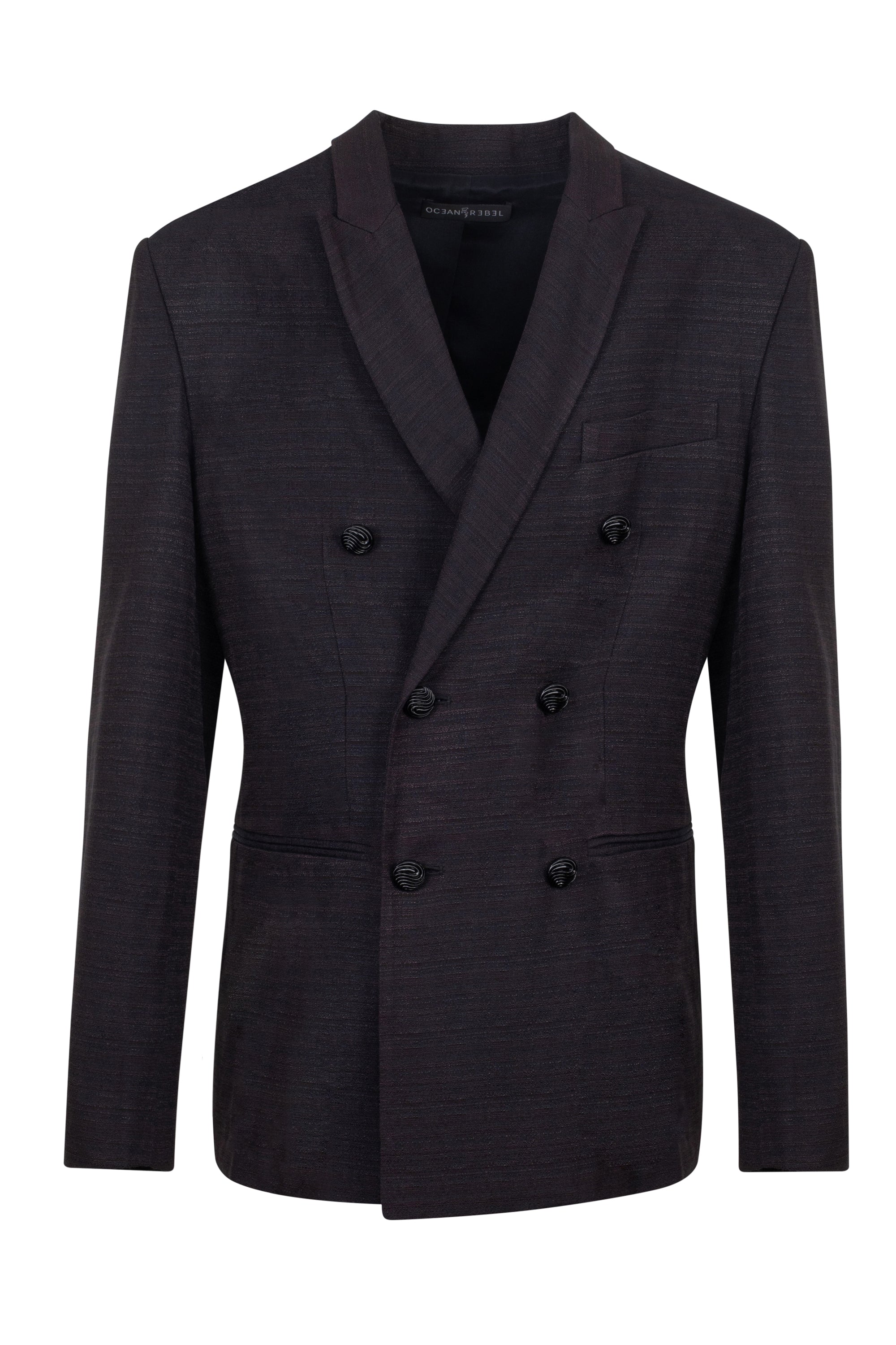 Onyx Black Double-Breasted Blazer