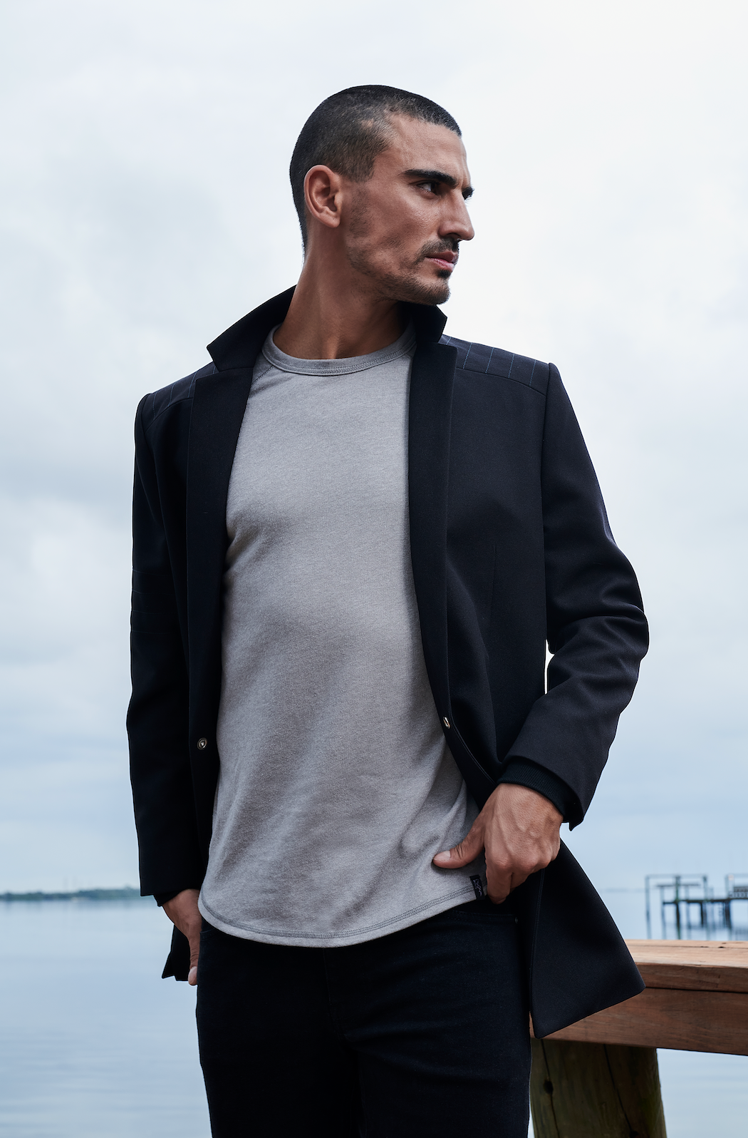Premium Knit Sweatshirt - Smoke Grey