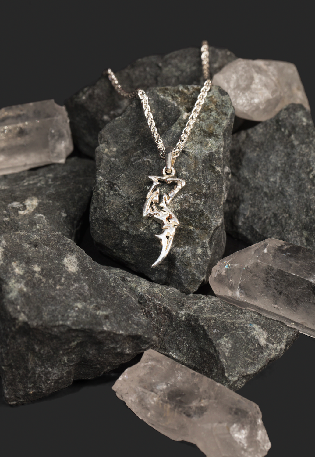 Sterling Silver Rebel Pendant Necklace