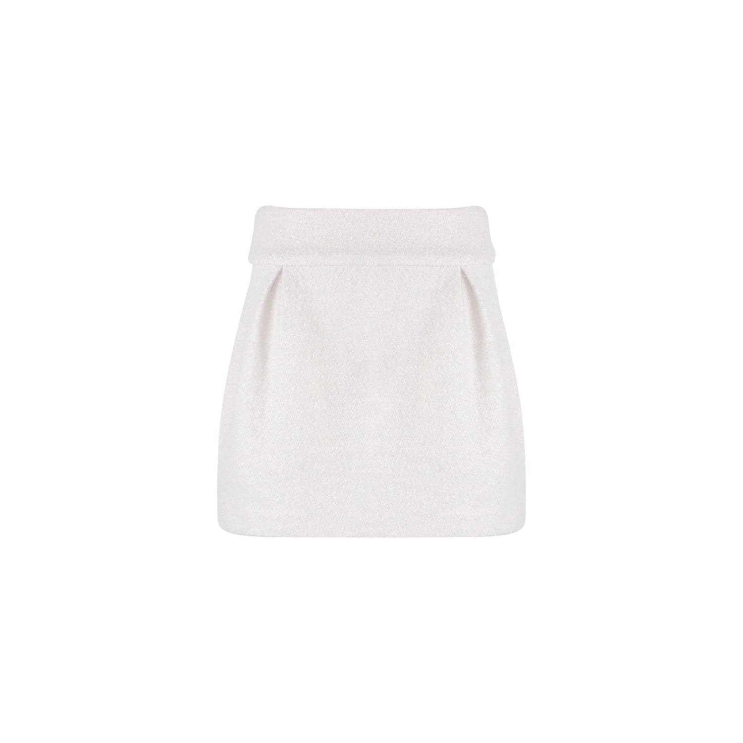 Off-white and pink pleated skirt