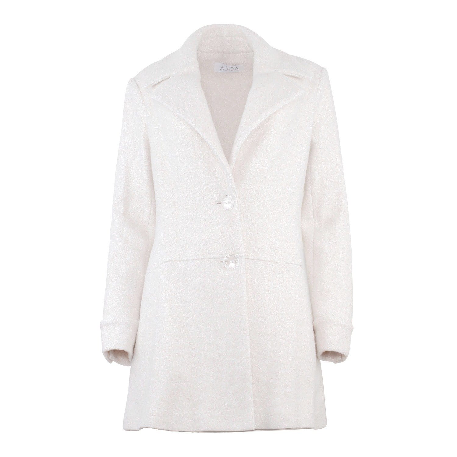 Off White & Pink Tweed Coat