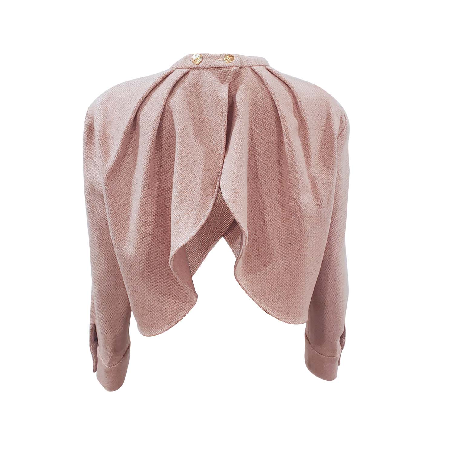 Jacquard Rose Pink Cropped Top