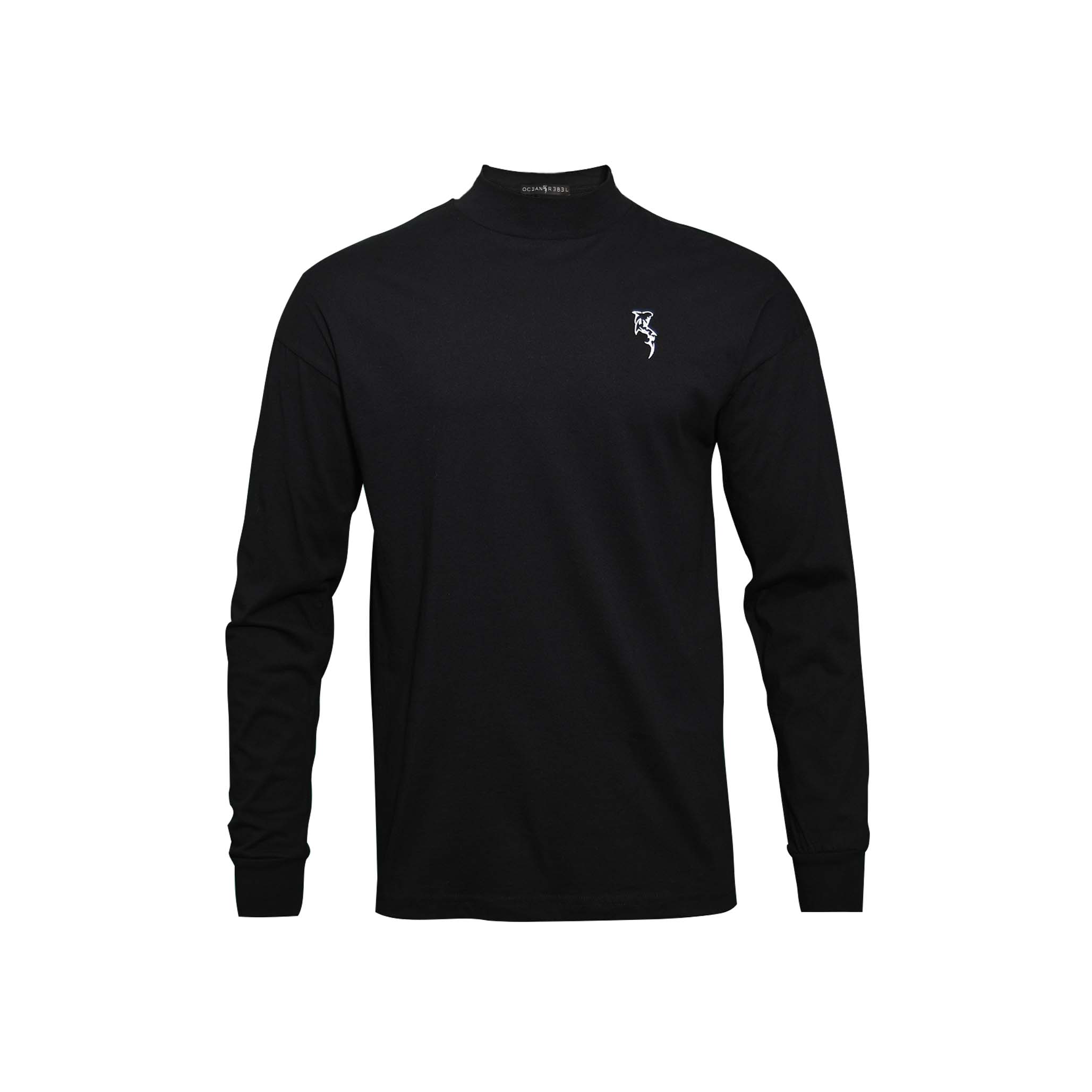 Mock Neck Long Sleeve - Black