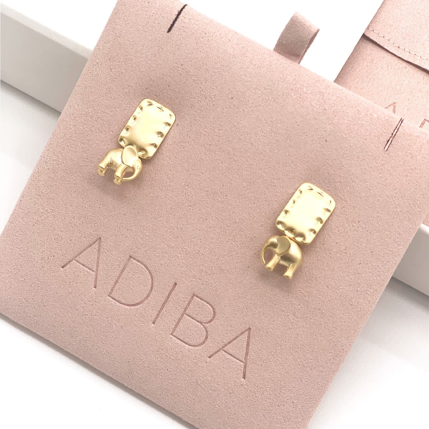 14k Gold Plated Elephant Earring