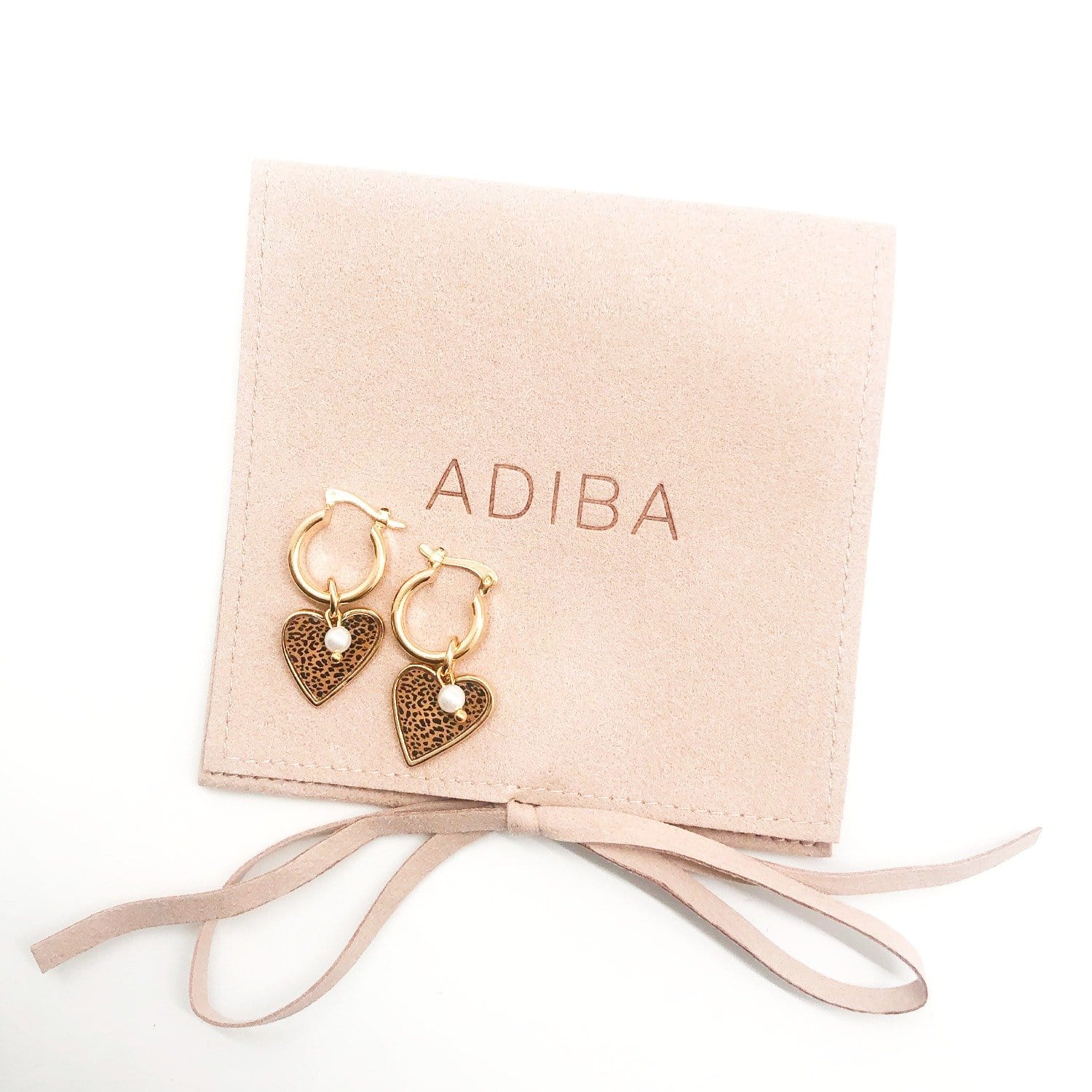 Leopard Heart Hoop Earring