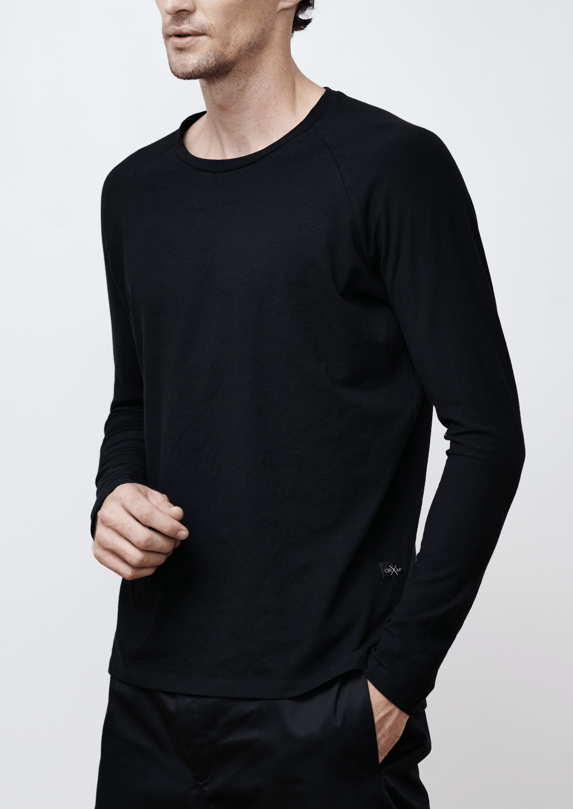 Ocean Rebel T-Shirt Small / Black Split Hem Long Sleeve Tee