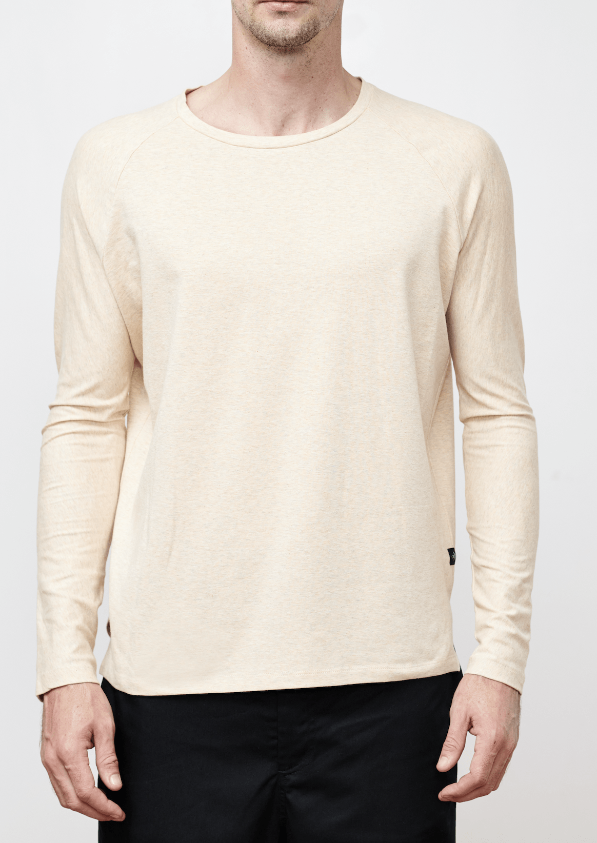 Ocean Rebel T-Shirt Small / Oatmeal Split Hem Long Sleeve Tee