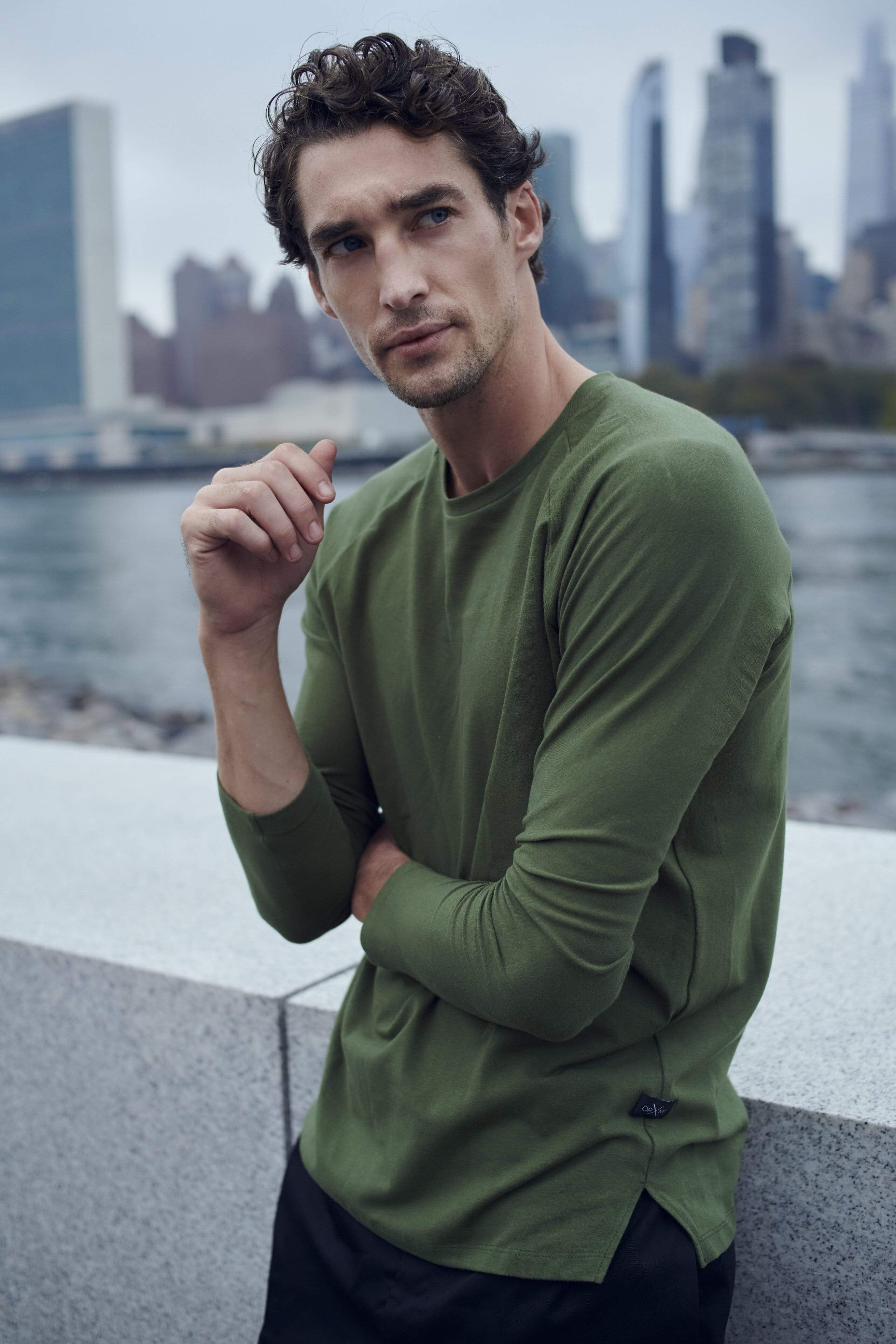 Ocean Rebel T-Shirt Split Hem Long Sleeve Tee