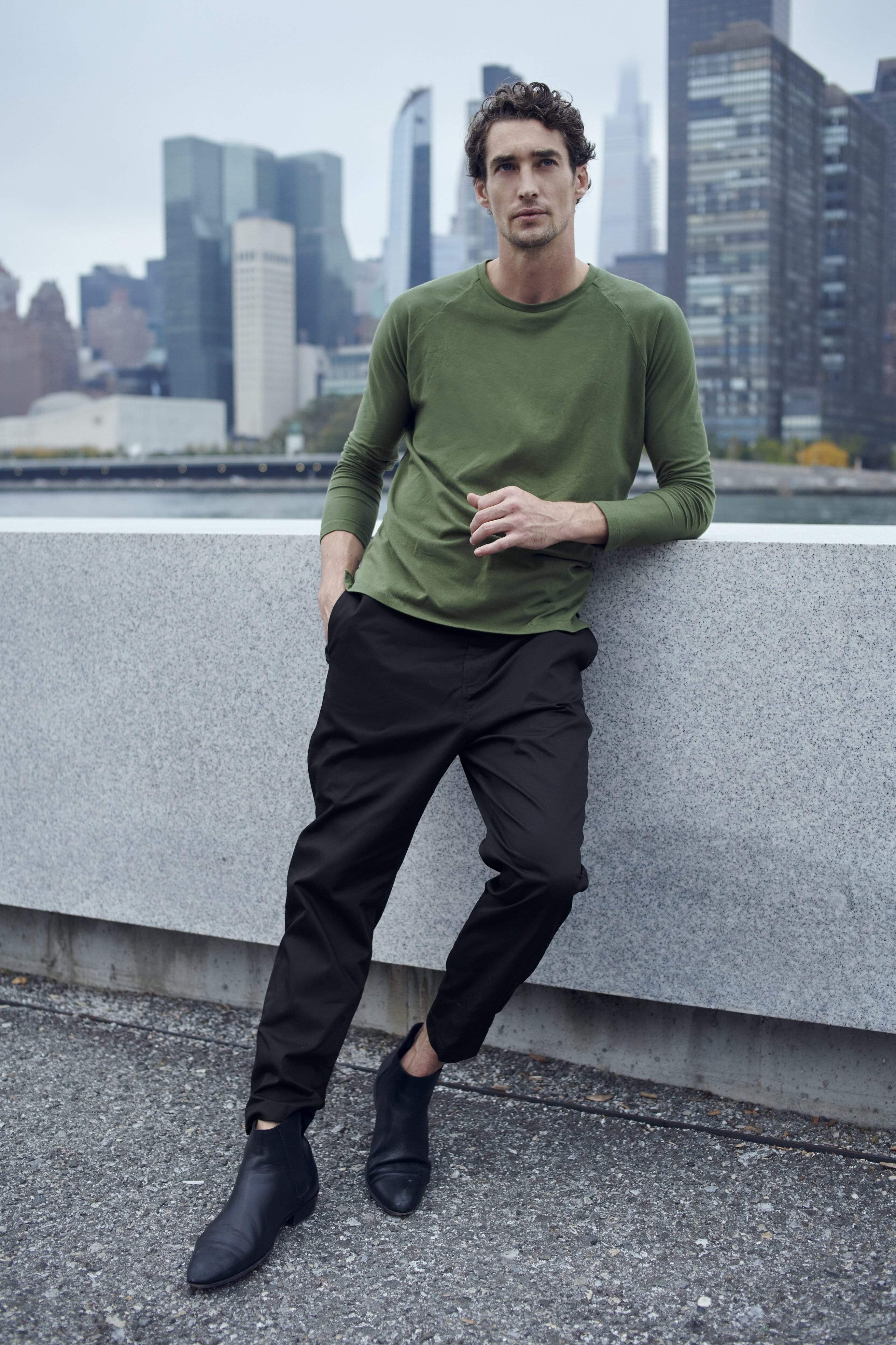 Ocean Rebel T-Shirt Split Hem Long Sleeve Tee