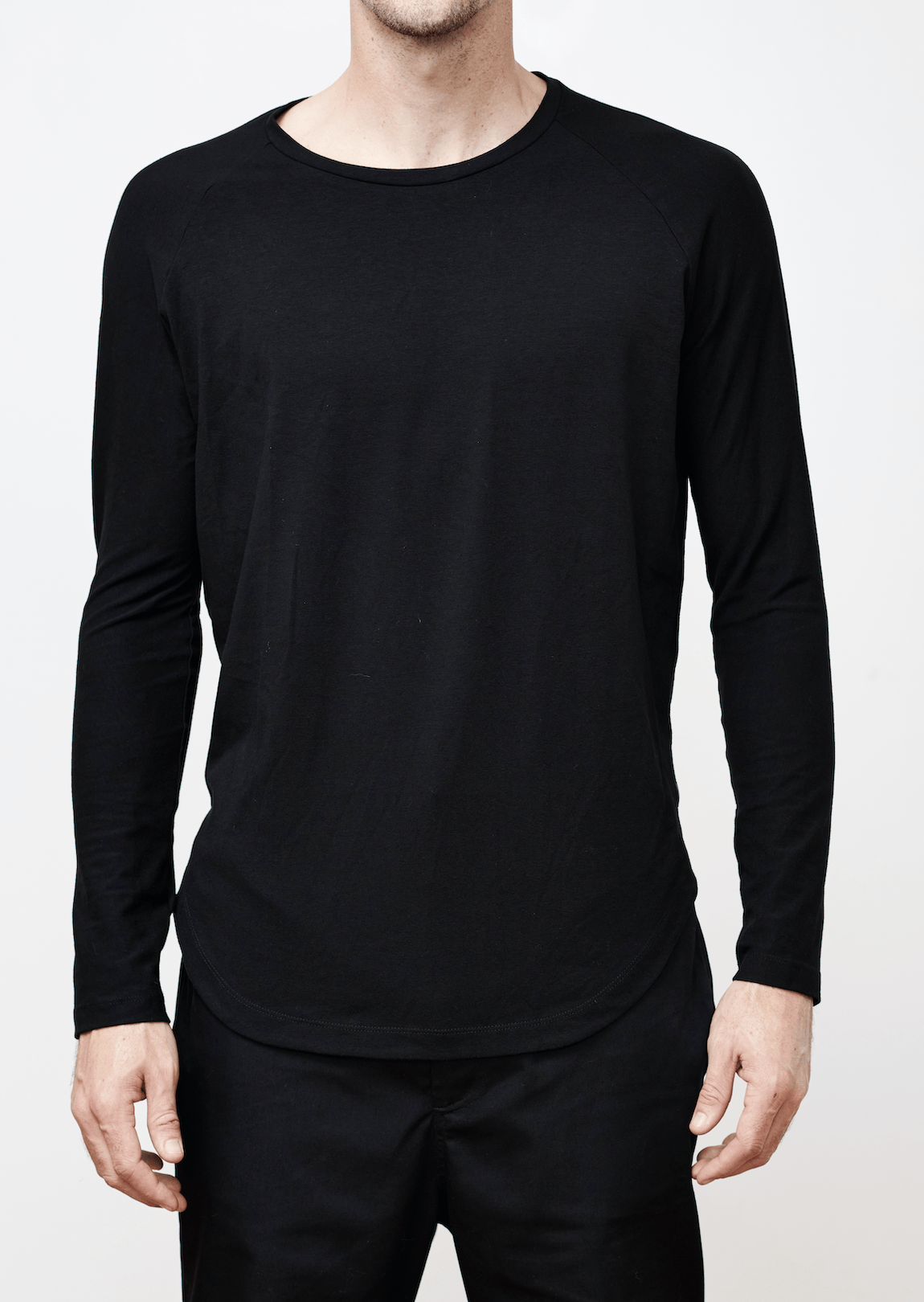 Ocean Rebel tshirt Small / Black Scoop Hem Long Sleeve Tee