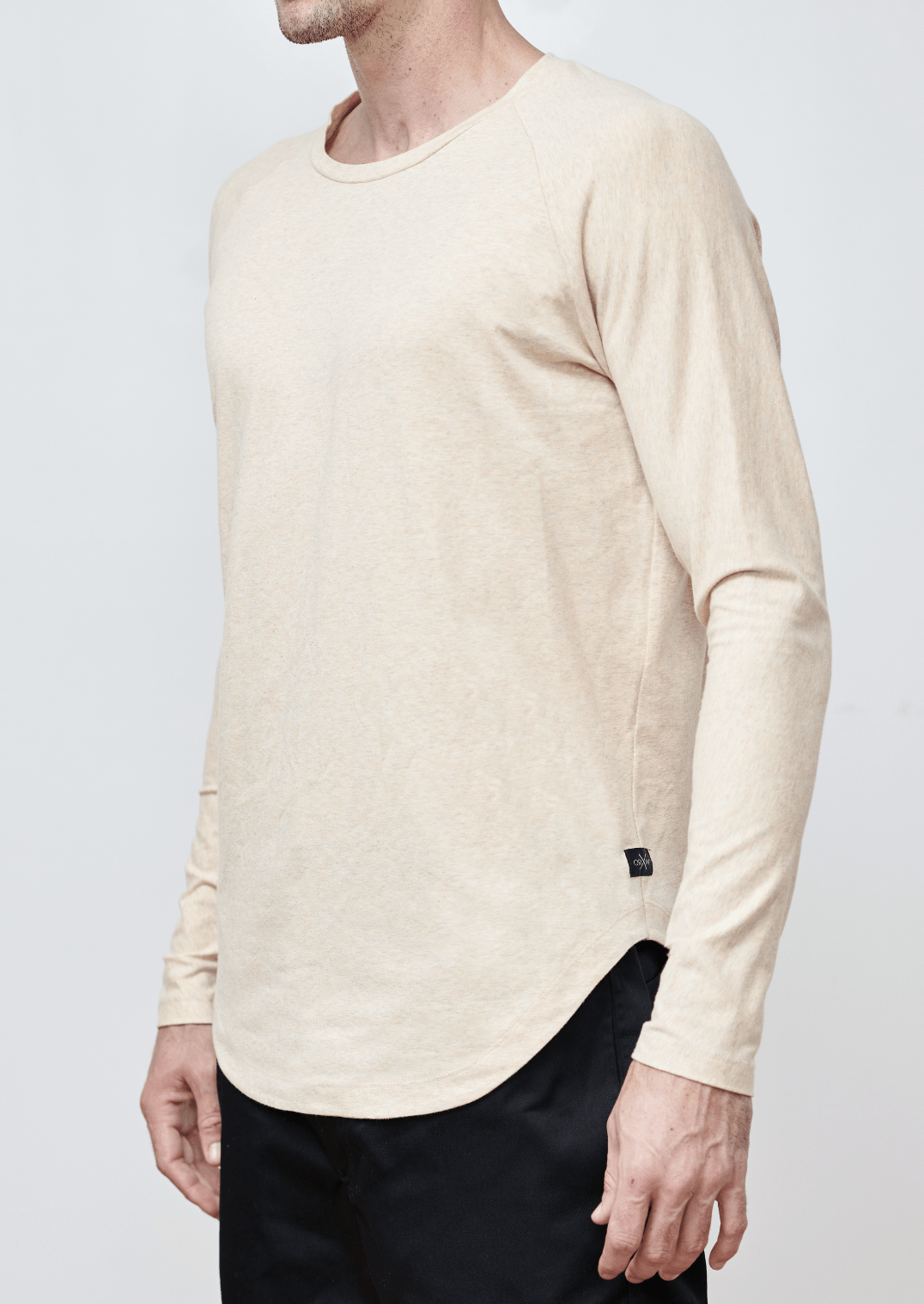 Ocean Rebel tshirt Small / Oatmeal Scoop Hem Long Sleeve Tee
