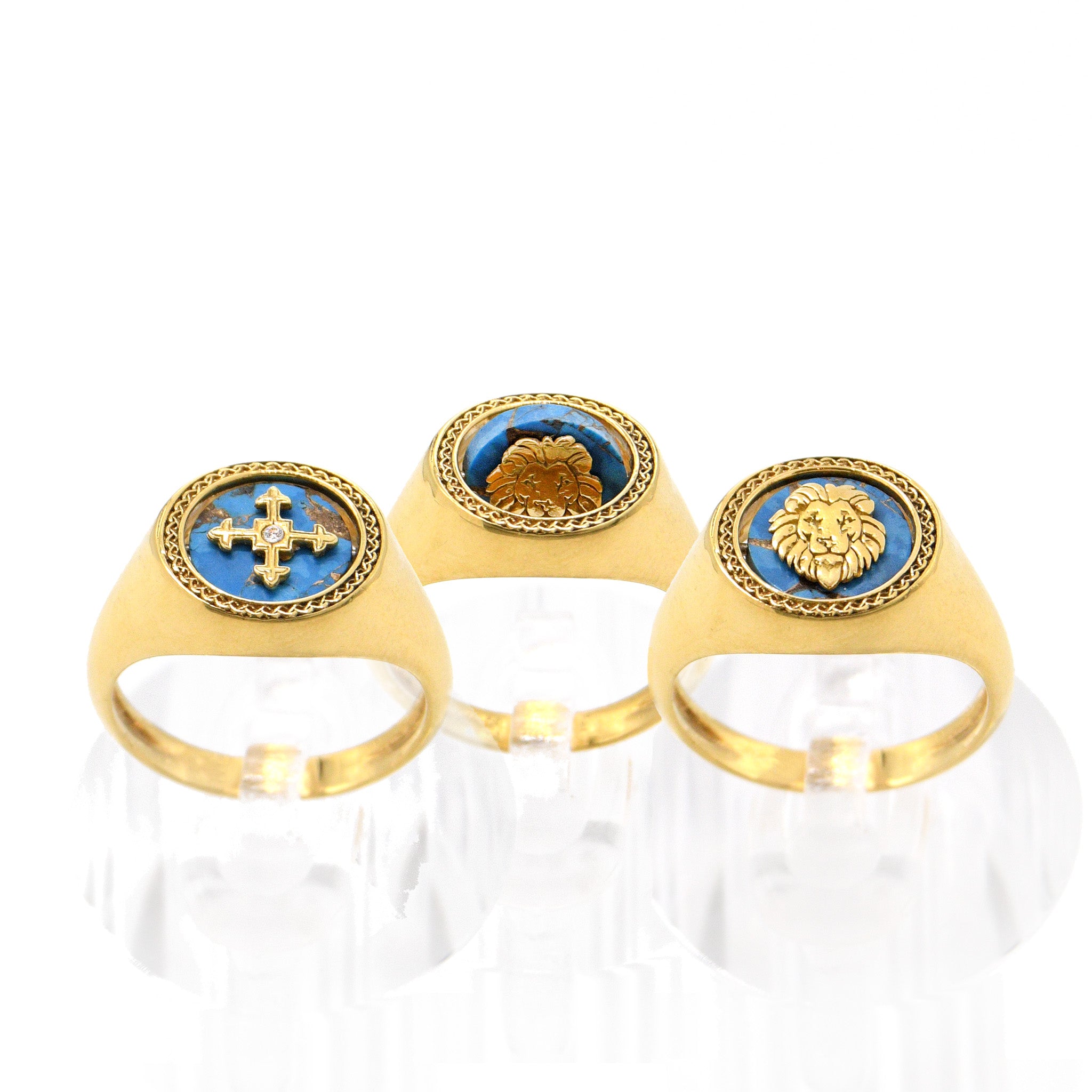 18K 2-Sided Lion of Judah Signet Seal