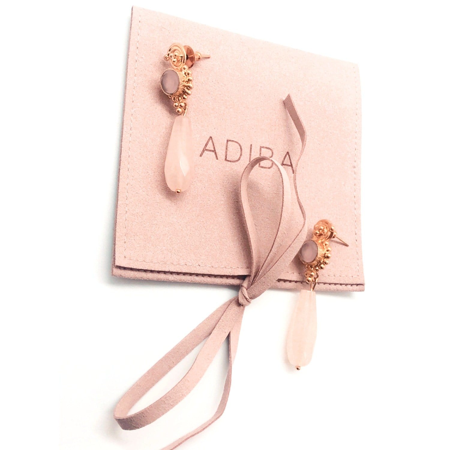 Bergenia Pink Chalcedony stone Earring
