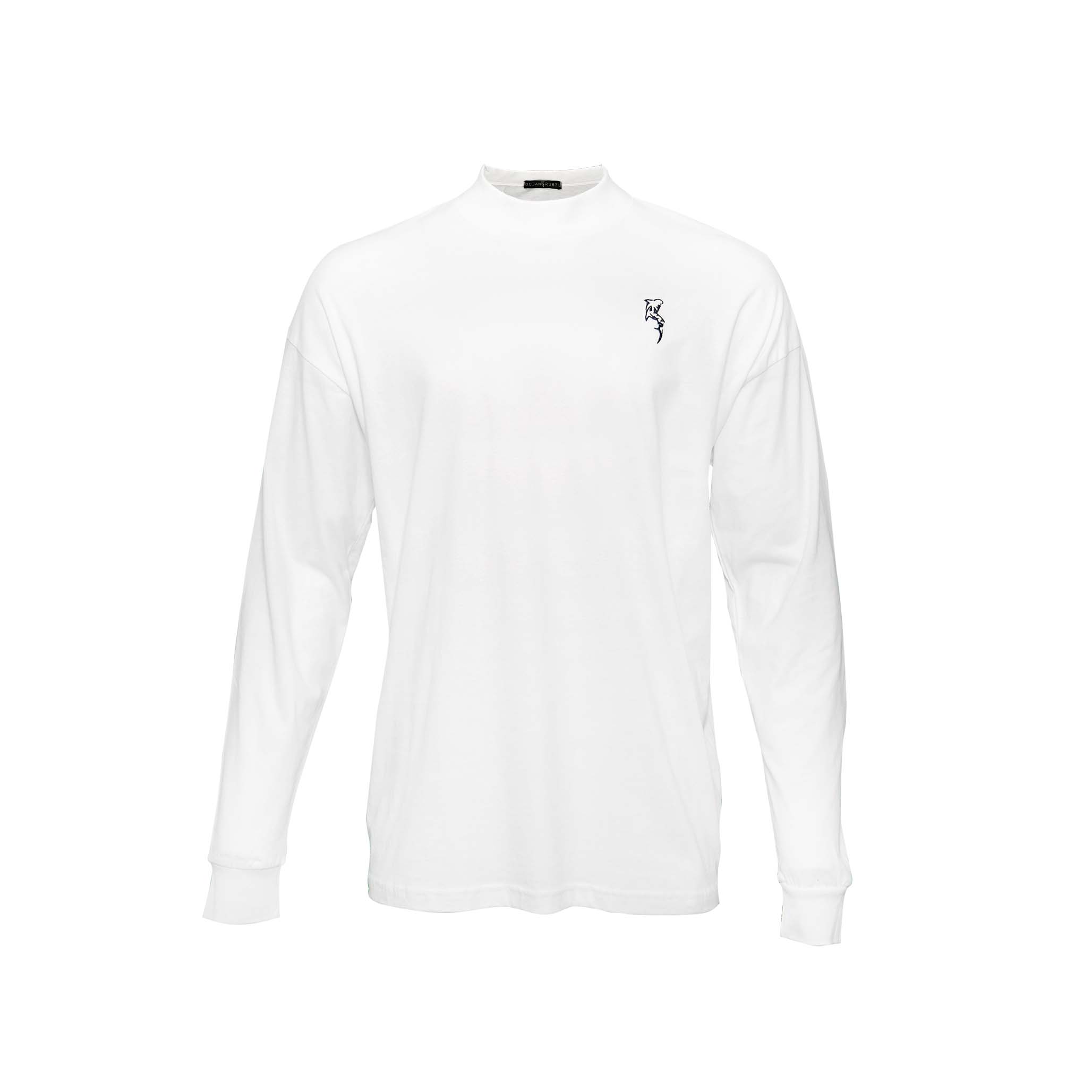 Mock Neck Long Sleeve - White